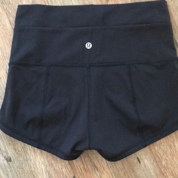 lululemon athletica Pants - LULULEMON High Rise Booty Shorts Swim Black EUC